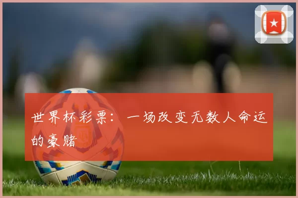 世界杯彩票：一场改变无数人命运的豪赌